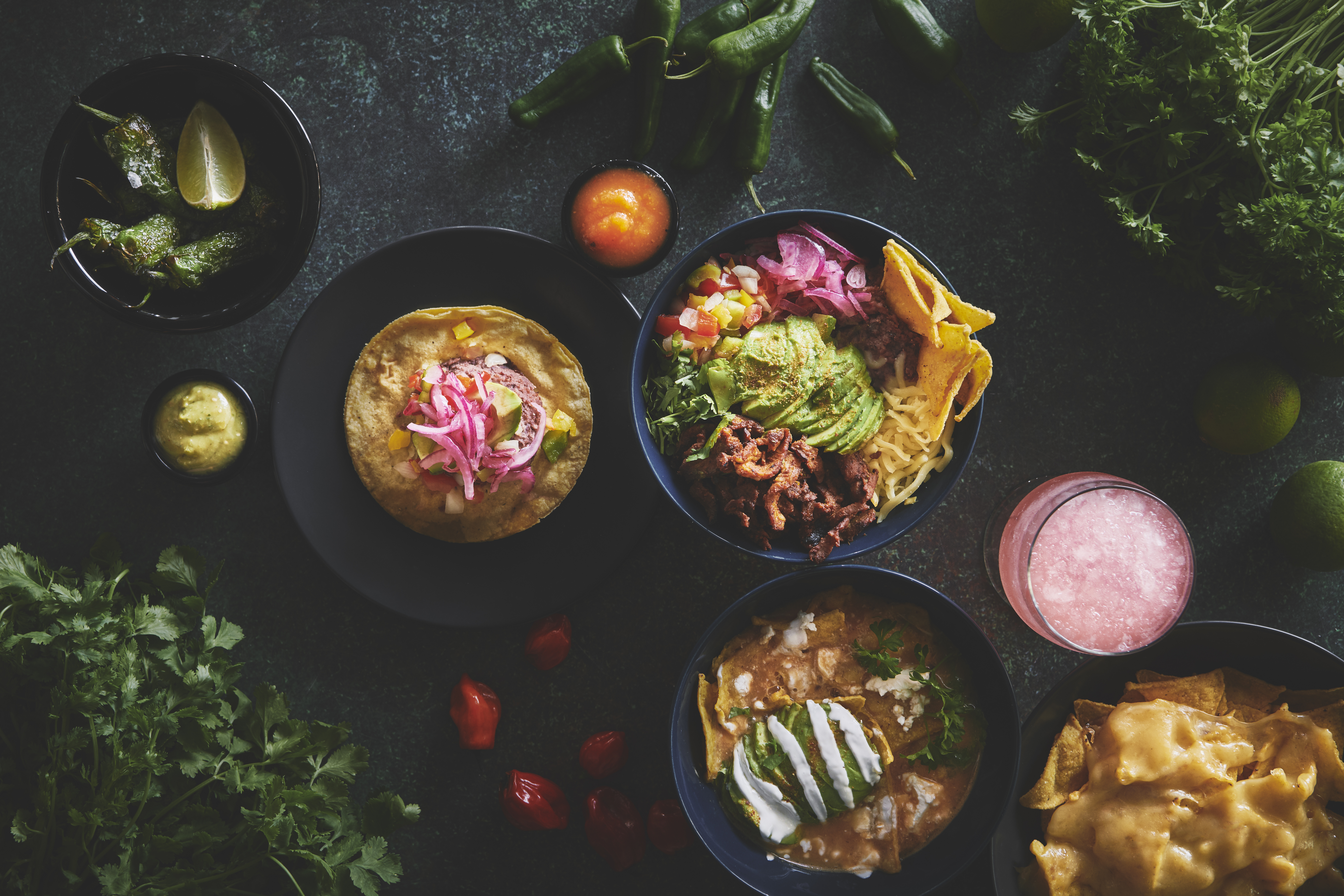 Arranged Food and Objects