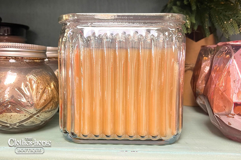 A scented orange candle