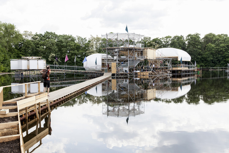 The Floating University and its structures.