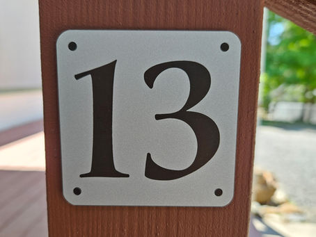 Number marker sign: aluminum