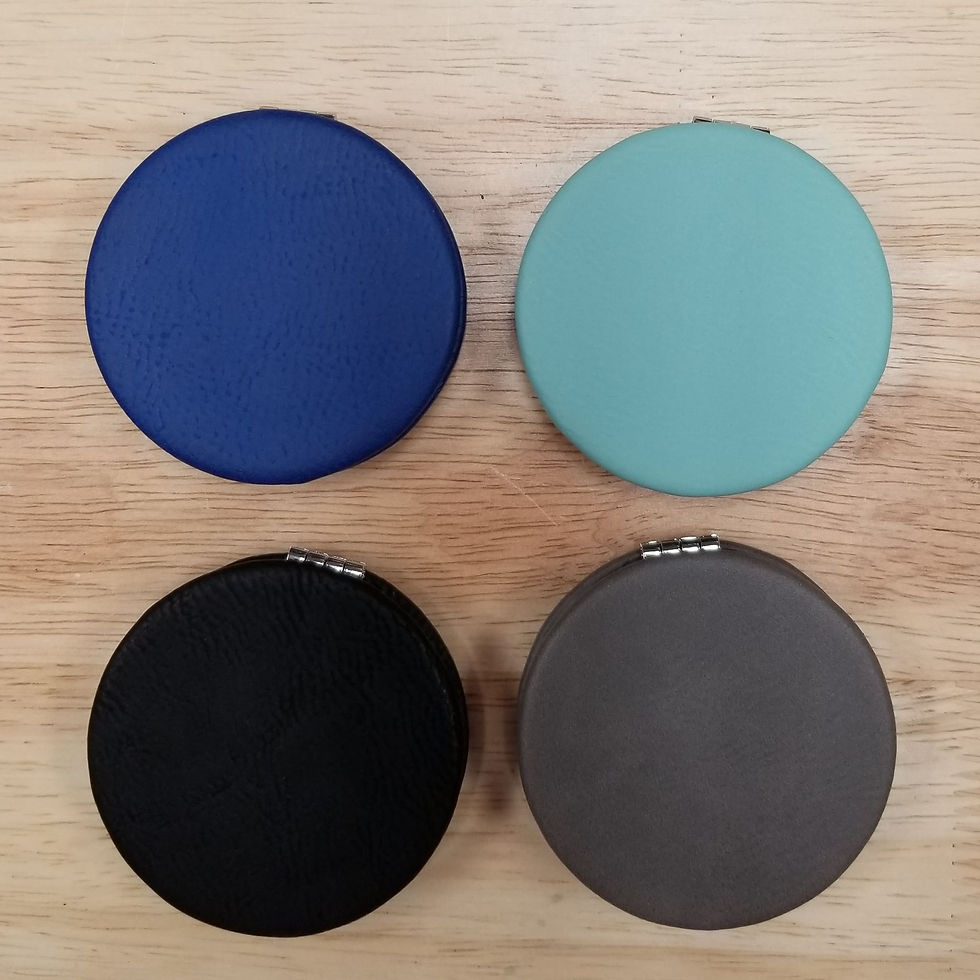 Thumbnail: Leatherette Personalized Mirror Compact-Case of 10