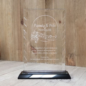 Glass Award Plaque
