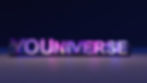 Youniverse theme logo installation for events 3d design render
