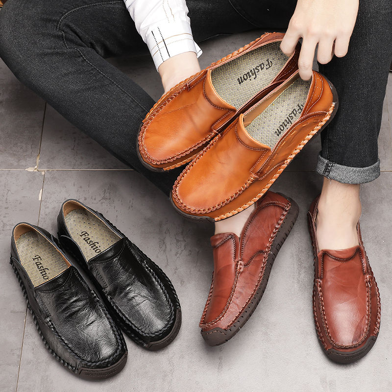 Thumbnail: Men's Handmade Leather Moccasins