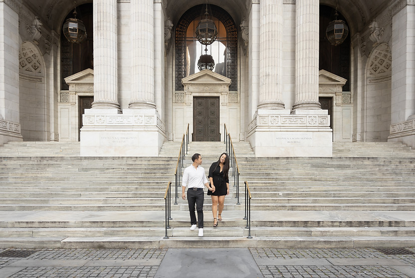MLP | Magalie Lafleur Photography Engagement session NYC Public Library