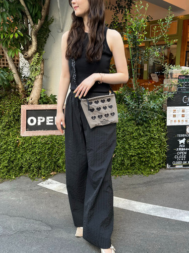 新色☆未開封 Ball&Chain 神戸 限定 ハート バッグ＆ポーチ セット KOBE limited HEART(神戸限定ハート）ポーチ#85 F/GRAY-301448