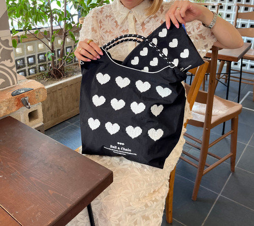 KOBE limited HEART(神戸限定ハート）ポーチ#01BLACK-301448