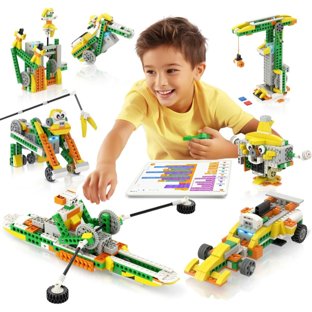 Apitor Q Robot Building Kit 20-in-1 Programmable APP RC Car Robotics Coding Kit