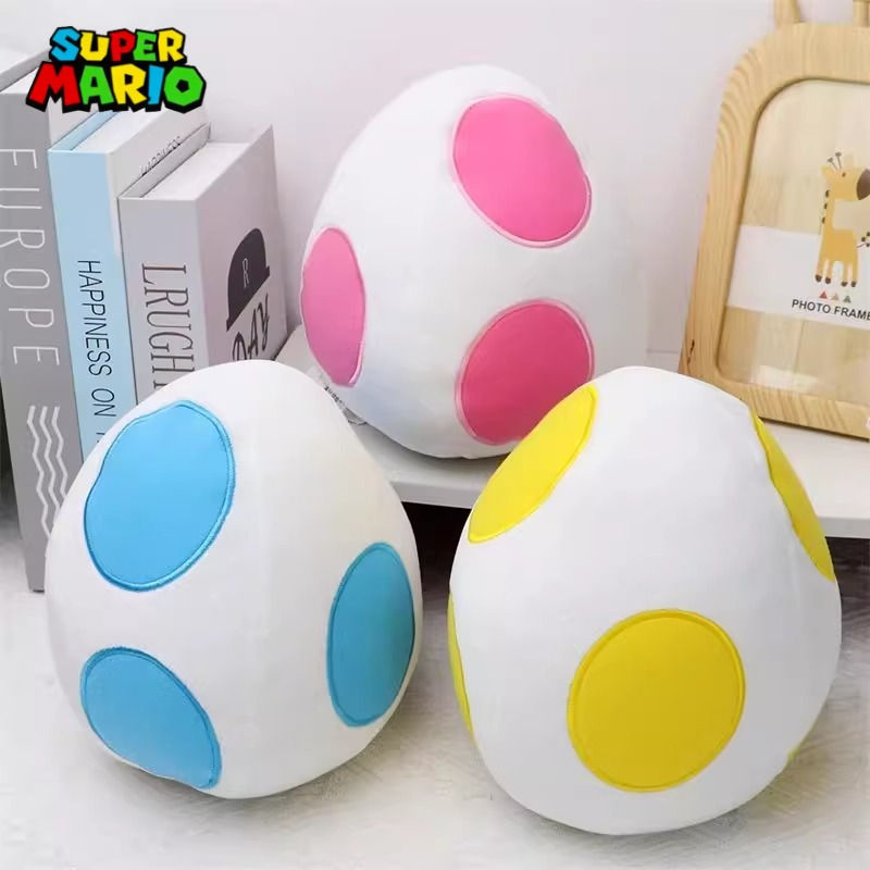 4 Colors Super Mario Yoshi Egg Plush Doll Cute Anime Peripherals Stuffed Animals