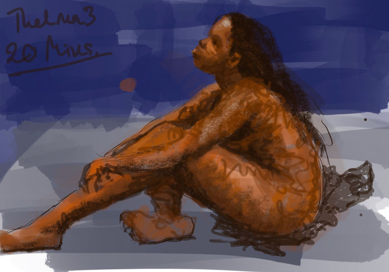 Ipad drawing of female