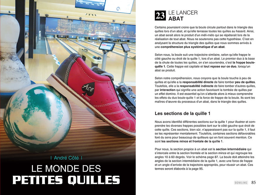 page 85, Le Lancer Abat du livre Le monde des petites quilles par André Côté
