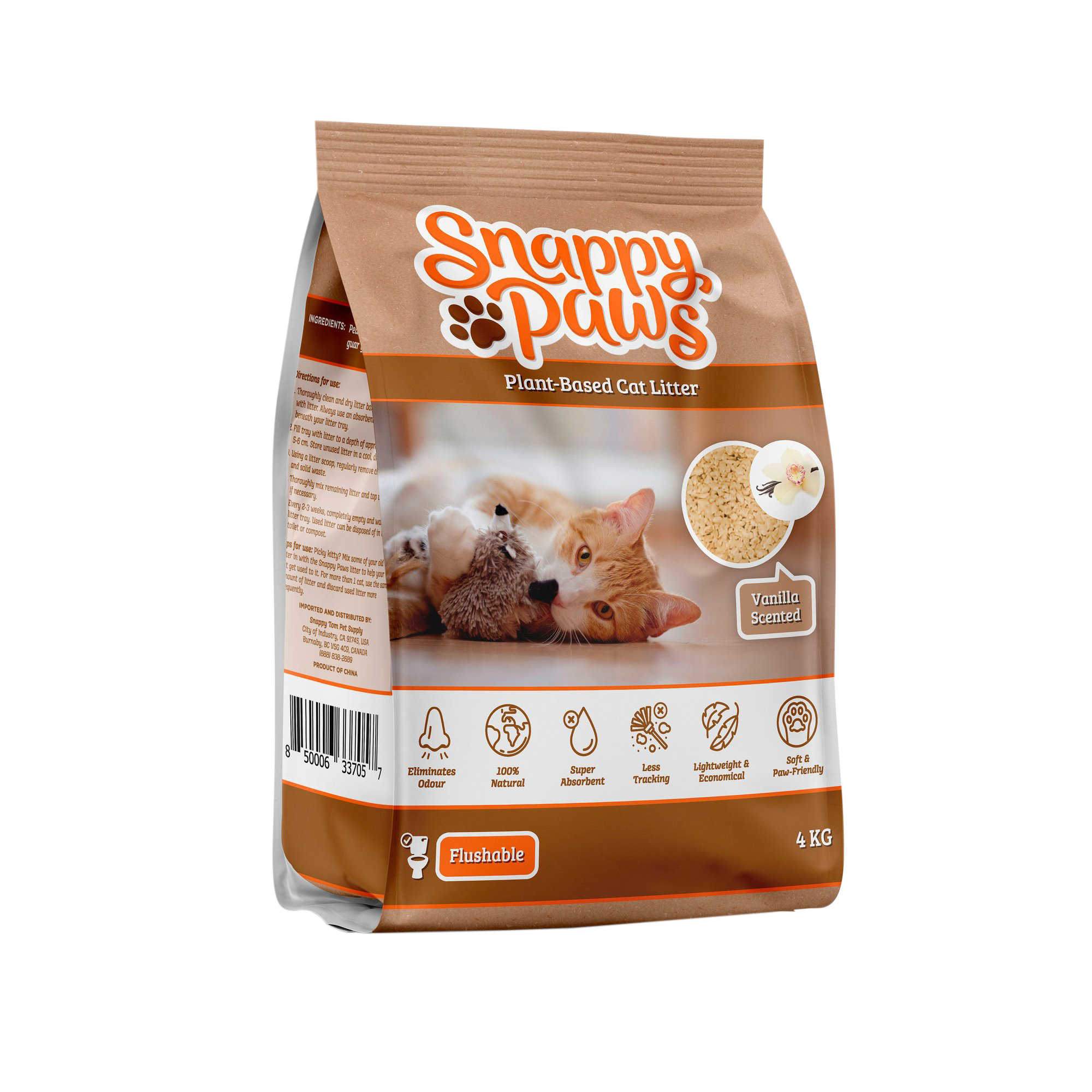Snappy Paws Plant Based Cat Litter  (Vanilla)