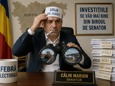 Când „grija” de județ dă în febră electorală: Cum se văd investițiile din biroul de senator al domnului Călin Marian