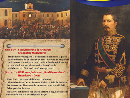 Biblioteca Județeană: Organizează în data de 20 ianuarie 2023 - Unirea Principatelor Române