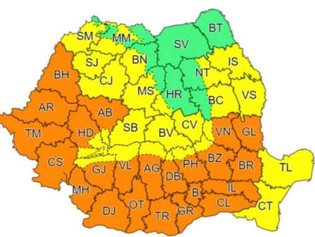 Cod portocaliu de căldură și disconfort termic