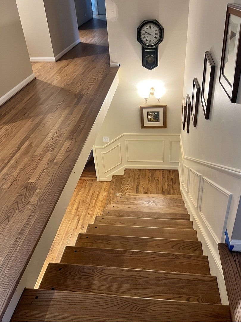 Hardwood floor installation project in Seattle