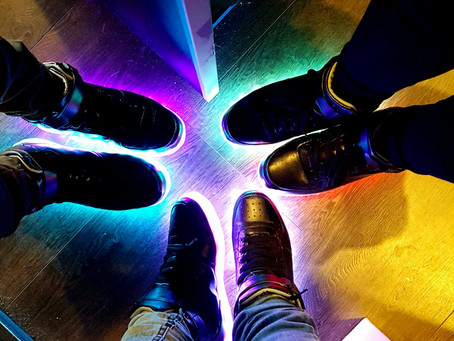 Shining feet