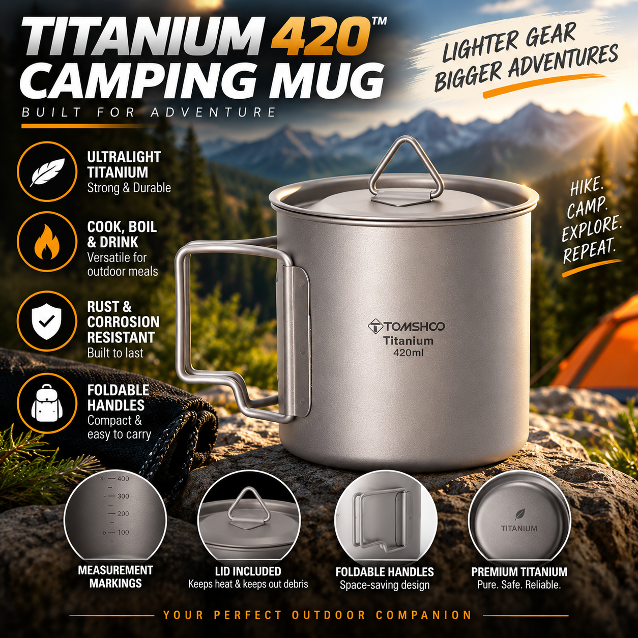 TITANIUM 420™ ULTRALIGHT CAMPING MUG