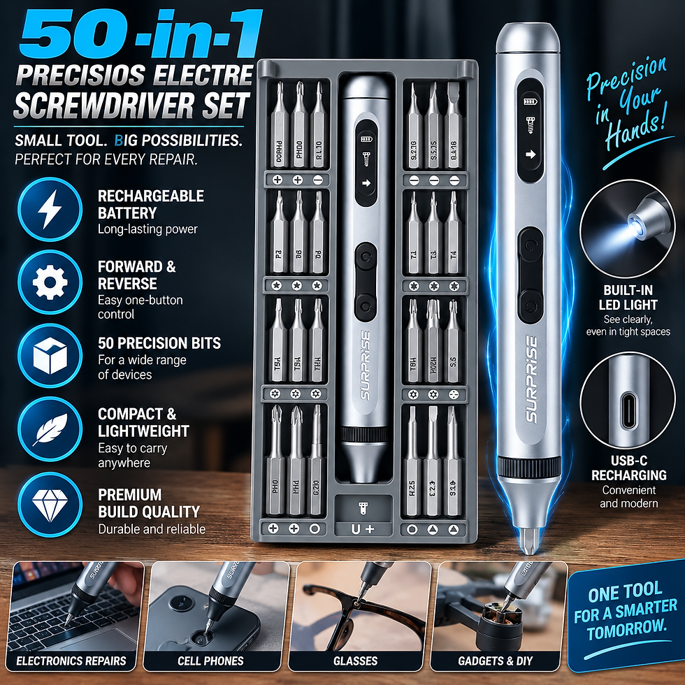 Thumbnail: 50-in-1 Precision Rechargeable Electric Screwdriver Kit