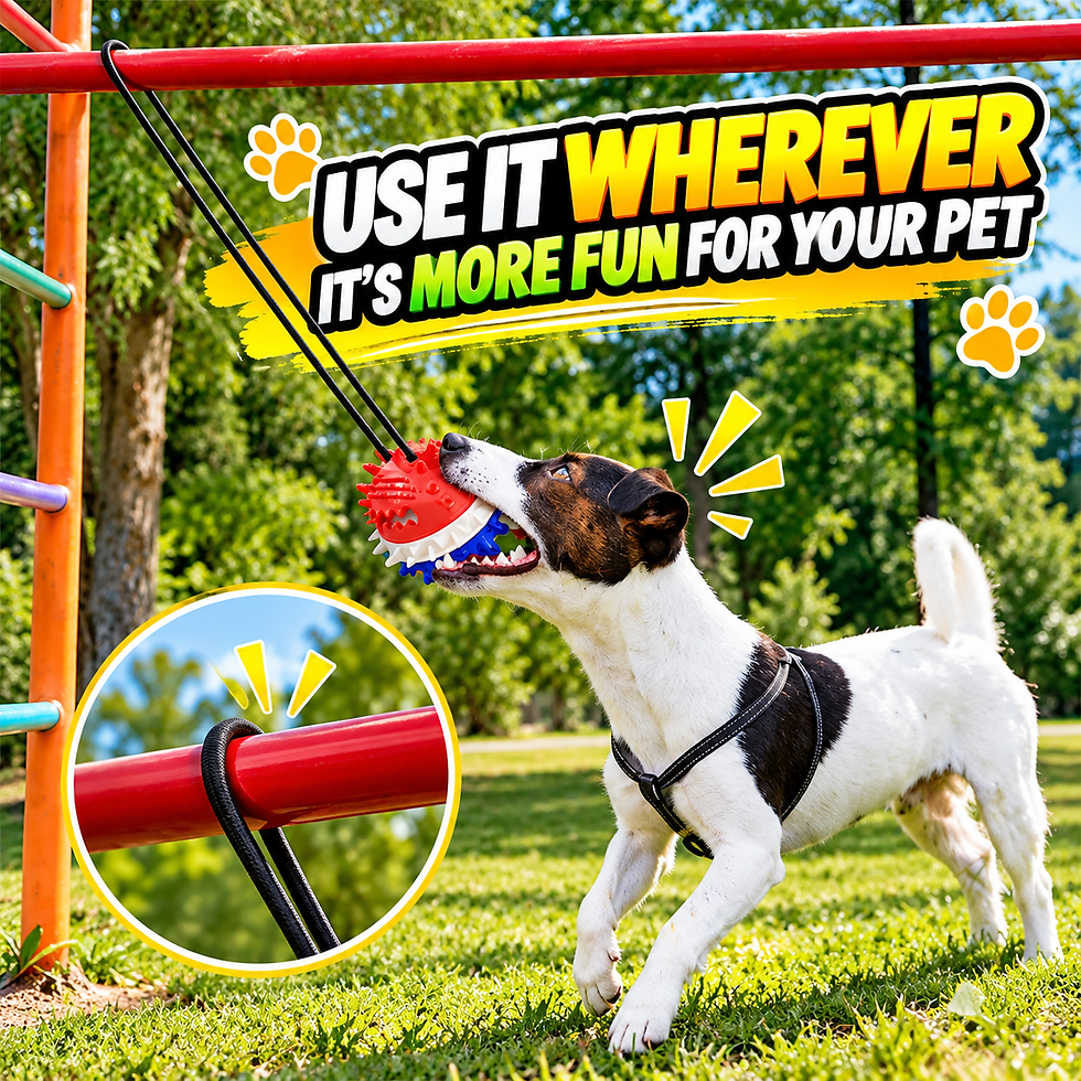Thumbnail: Interactive Tug & Fetch Dog Toy — Rope Ball with Ground Anchor