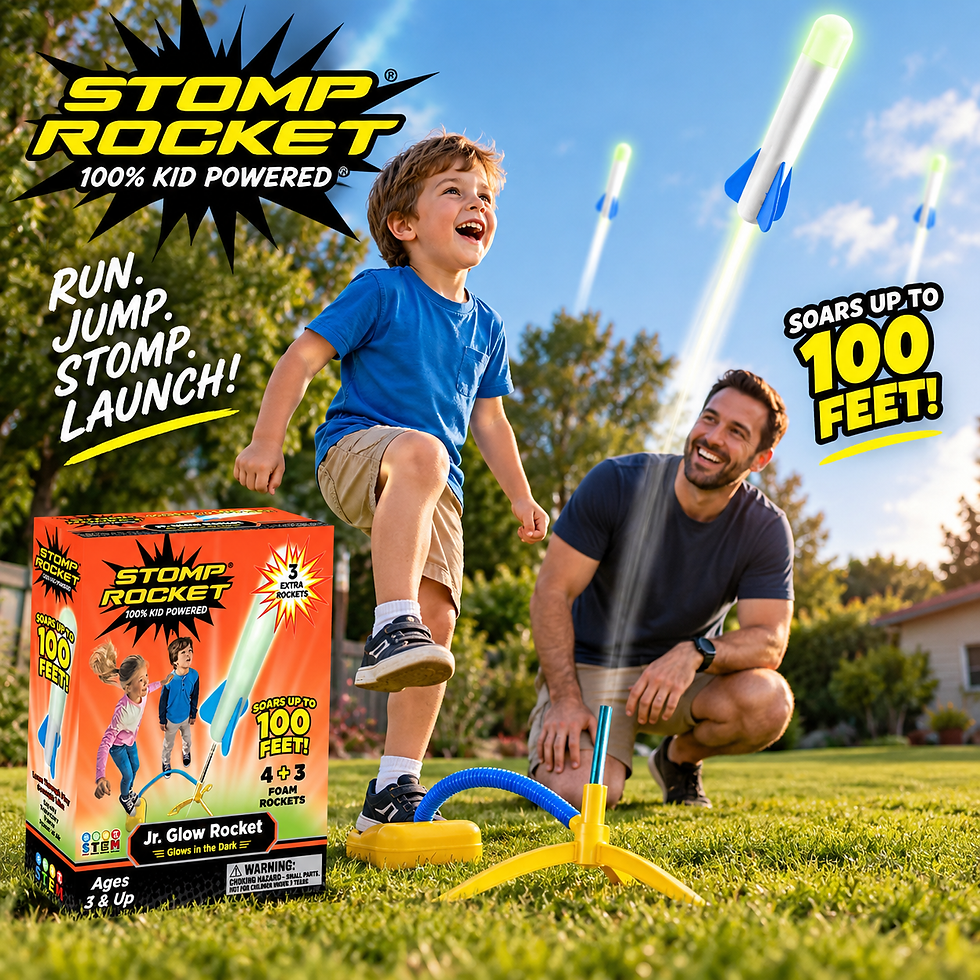 Thumbnail: STOMP ROCKET JR. GLOW — KID-POWERED ROCKET LAUNCHER