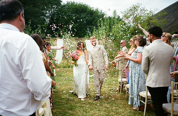 Film Photography Confetti Wedding