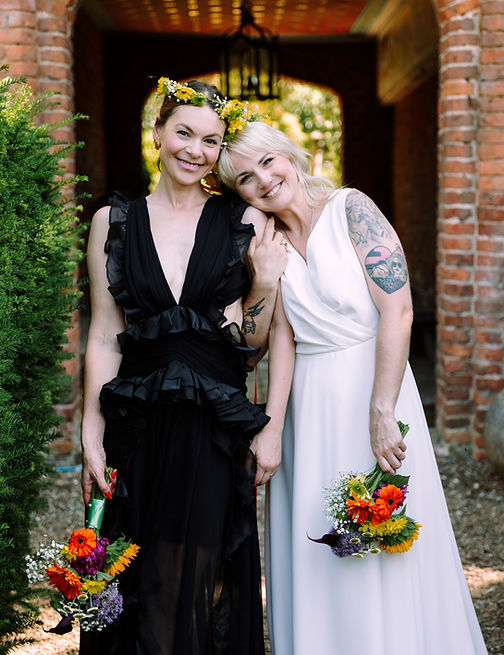 gay couple eloping at Upton Cresset Hall