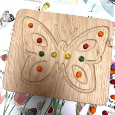 spring themed sensory boards carved from solid oak