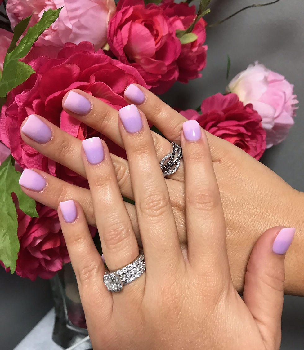 Kelly's purple ombre dnd 118 & 122