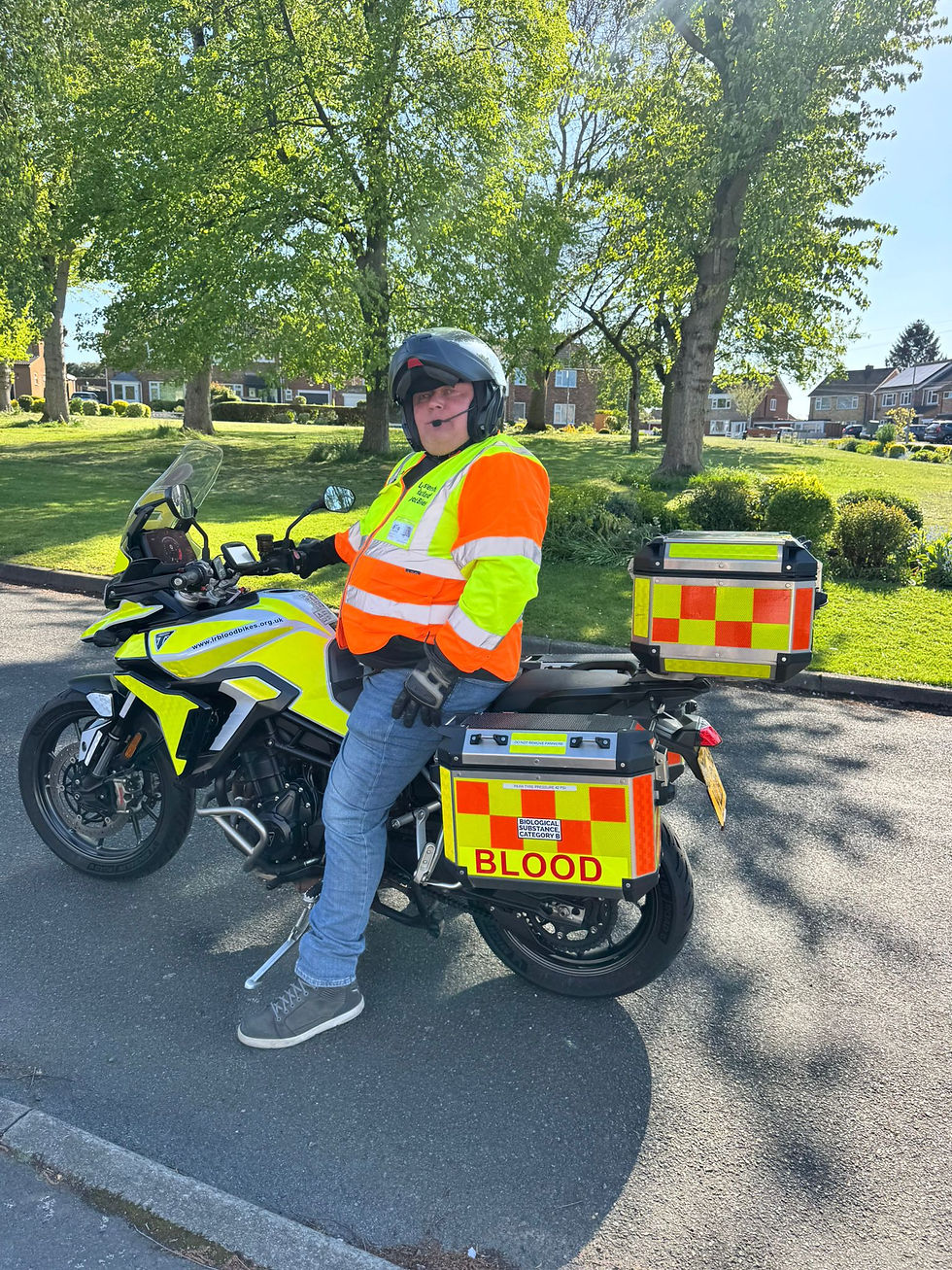 Union of Rugby Lodge Supports Leicestershire & Rutland Blood Bikes