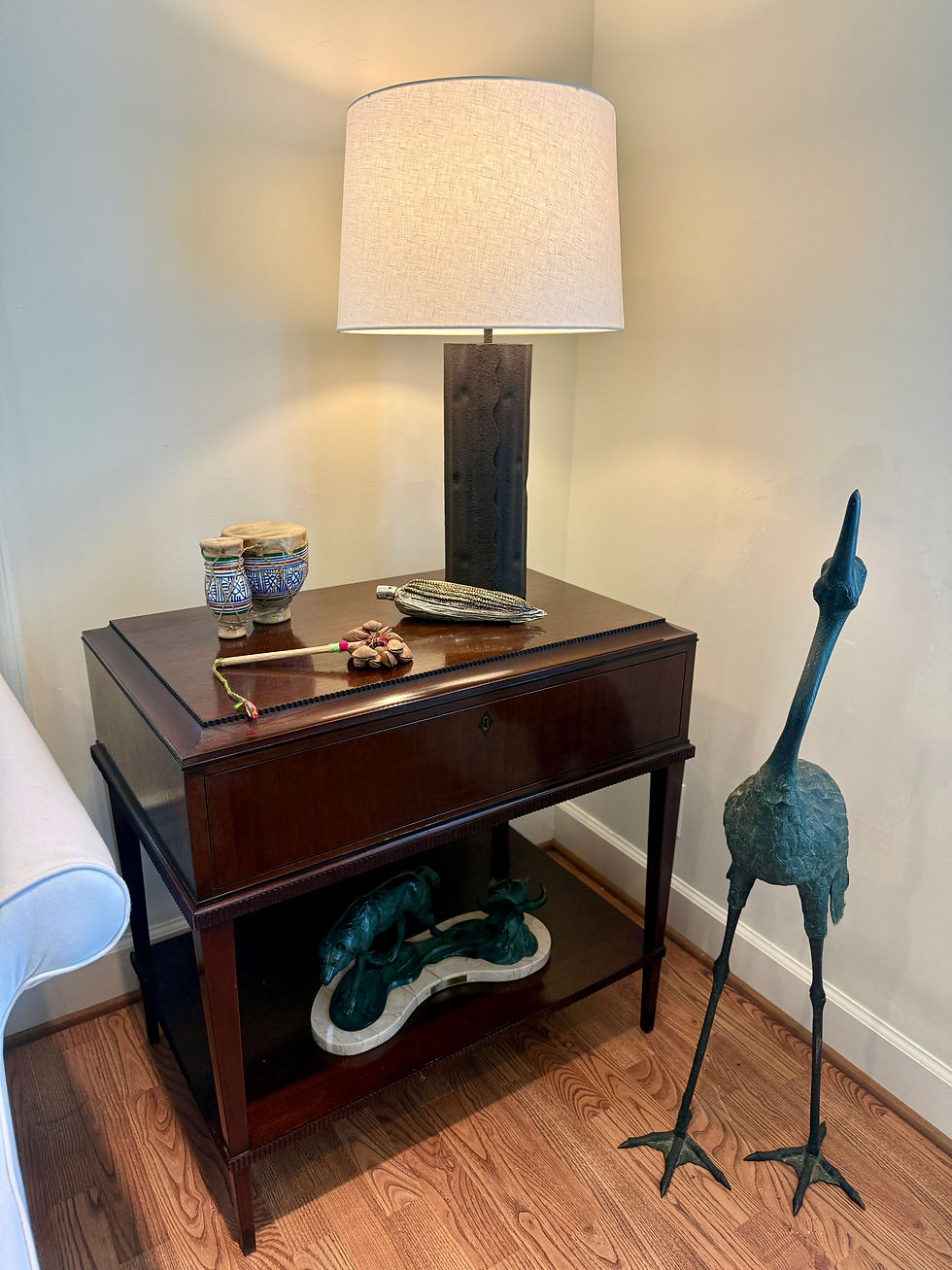 Thumbnail: Midcentury Bronze Crane Sculpture #1