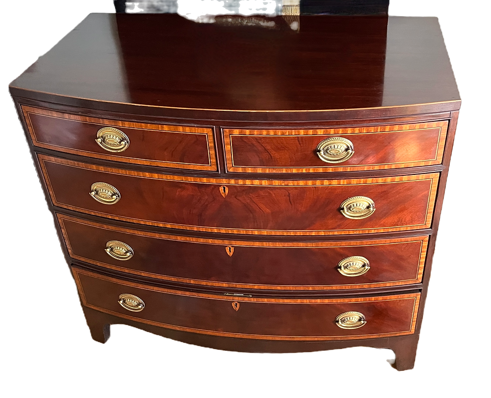 Thumbnail: Vintage Kittinger Mahogany Chest of Drawers with Detailed Inlay