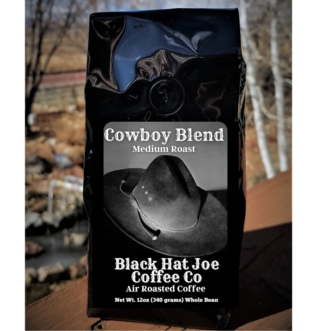 Black Hat Joe Medium Roast - Whole Bean Coffee 12 Oz