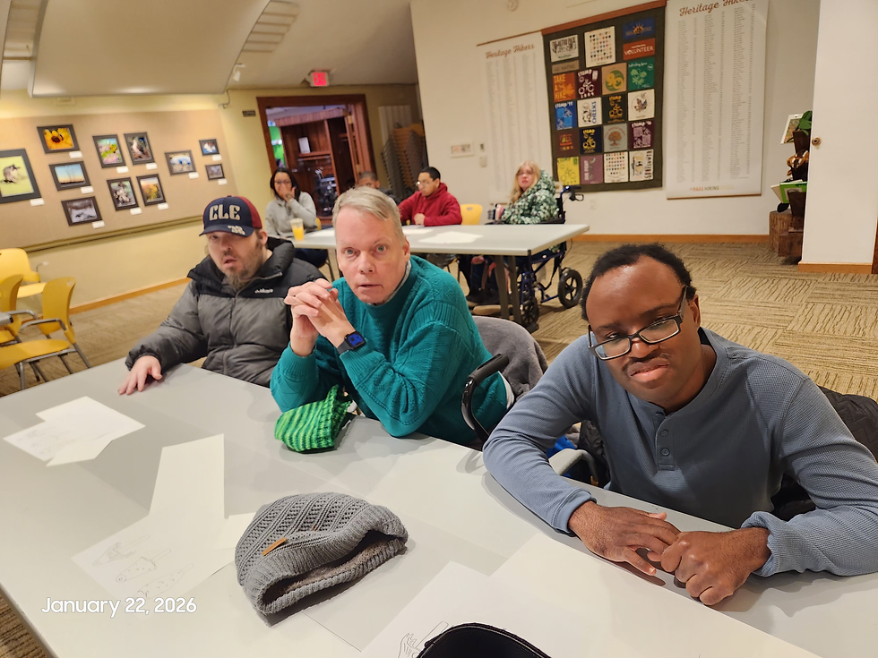 Three men at a table, May 22, 2024