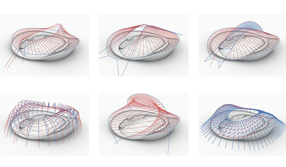 hree stadium roofs designed using the Combinatorial Equilibrium Modelling (CEM) – P. O. Ohlbrock and