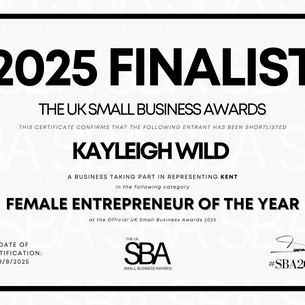 Kayleigh Wild Named A Finalist for Female Entrepreneur of the Year at the UK Small Business Awards 2025