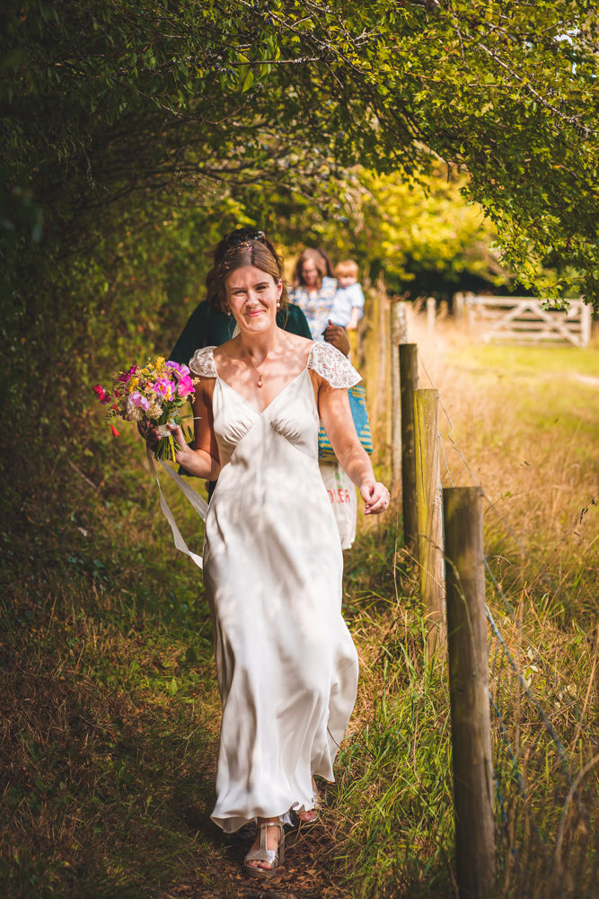 Bride with bouquet