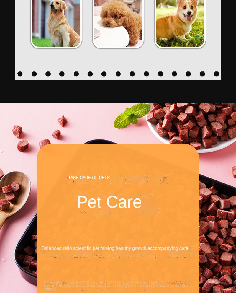 Thumbnail: Dog Snacks Beef Beef Strip Pet Snacks 500 g/bag Pet Teddy Golden Hair Beef Strip