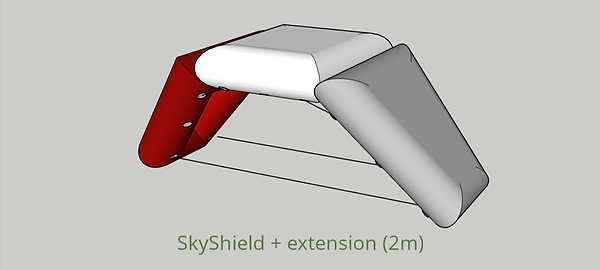 Exemple de structure SkyShield avec une extension de toit