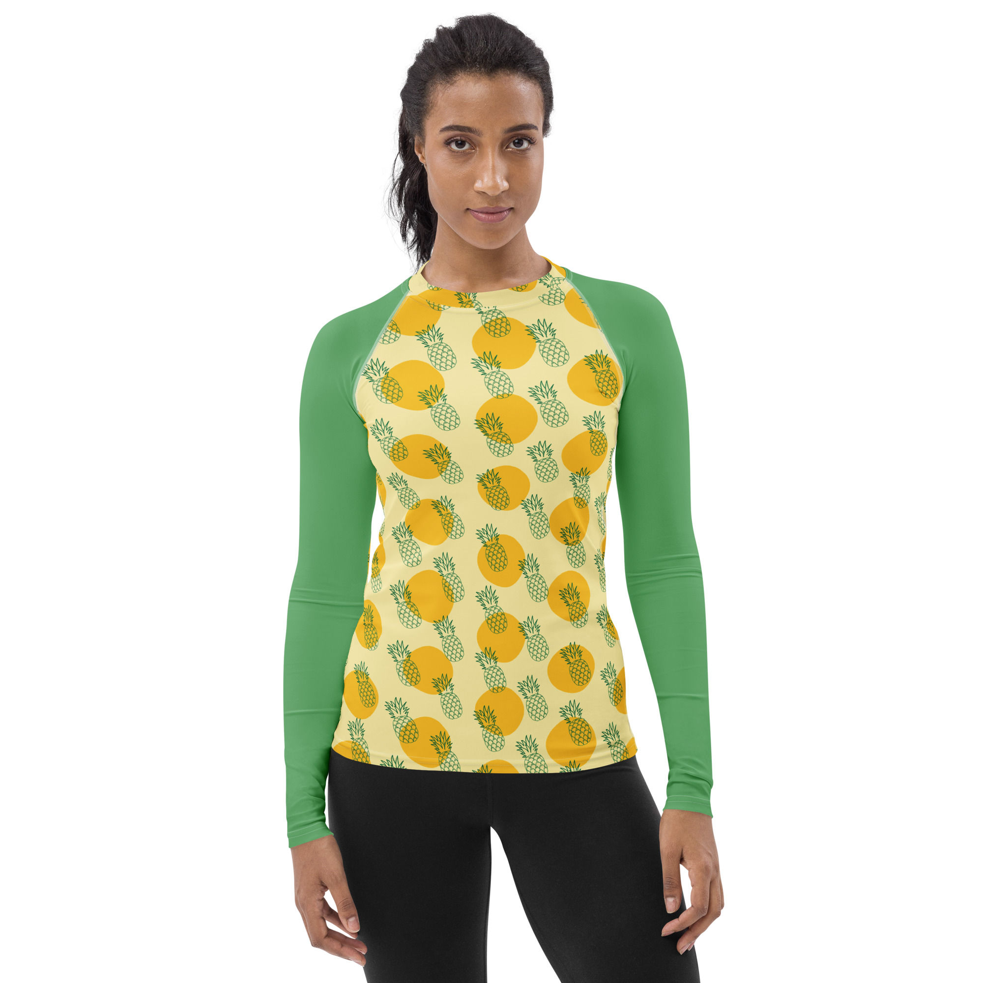 The "Second Skin" Rash Guard - Pineapple Women's