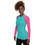 Thumbnail: The "Second Skin" Guardian Rash Guard - Turquoise & Pink Women's