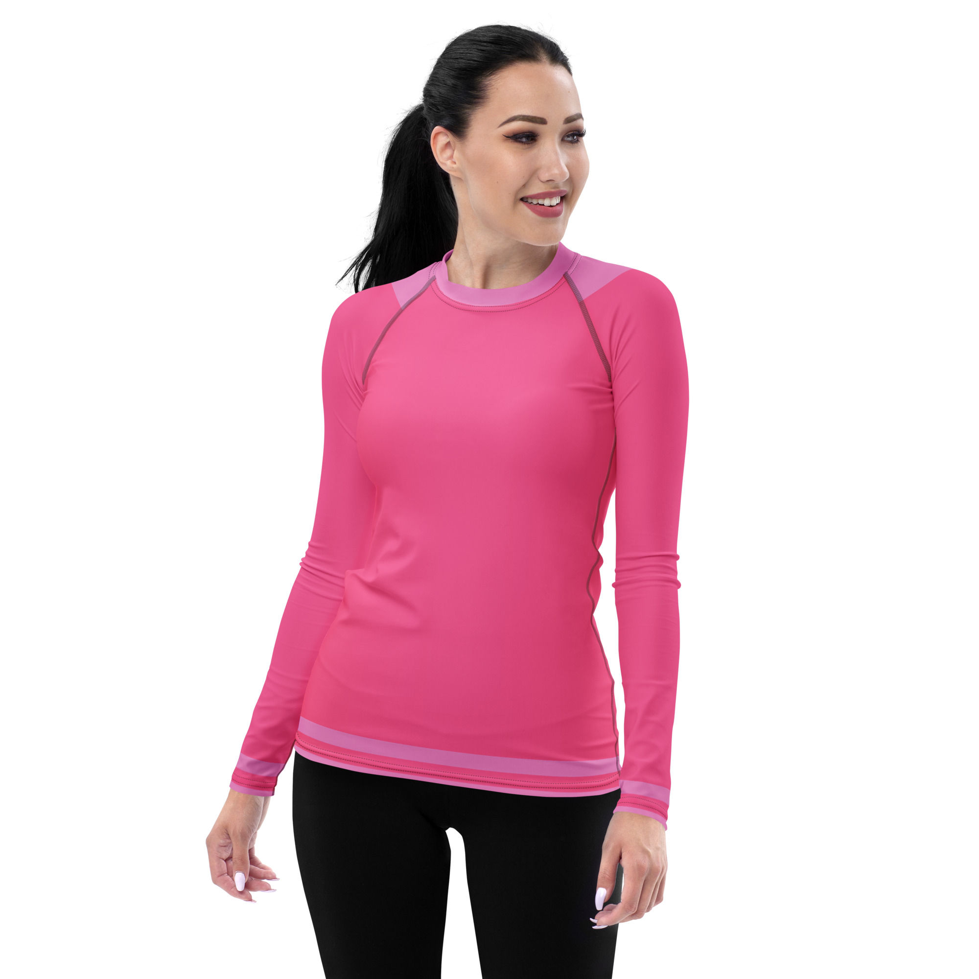 The "Second Skin" Guardian Rash Guard - Pink Lines Women's