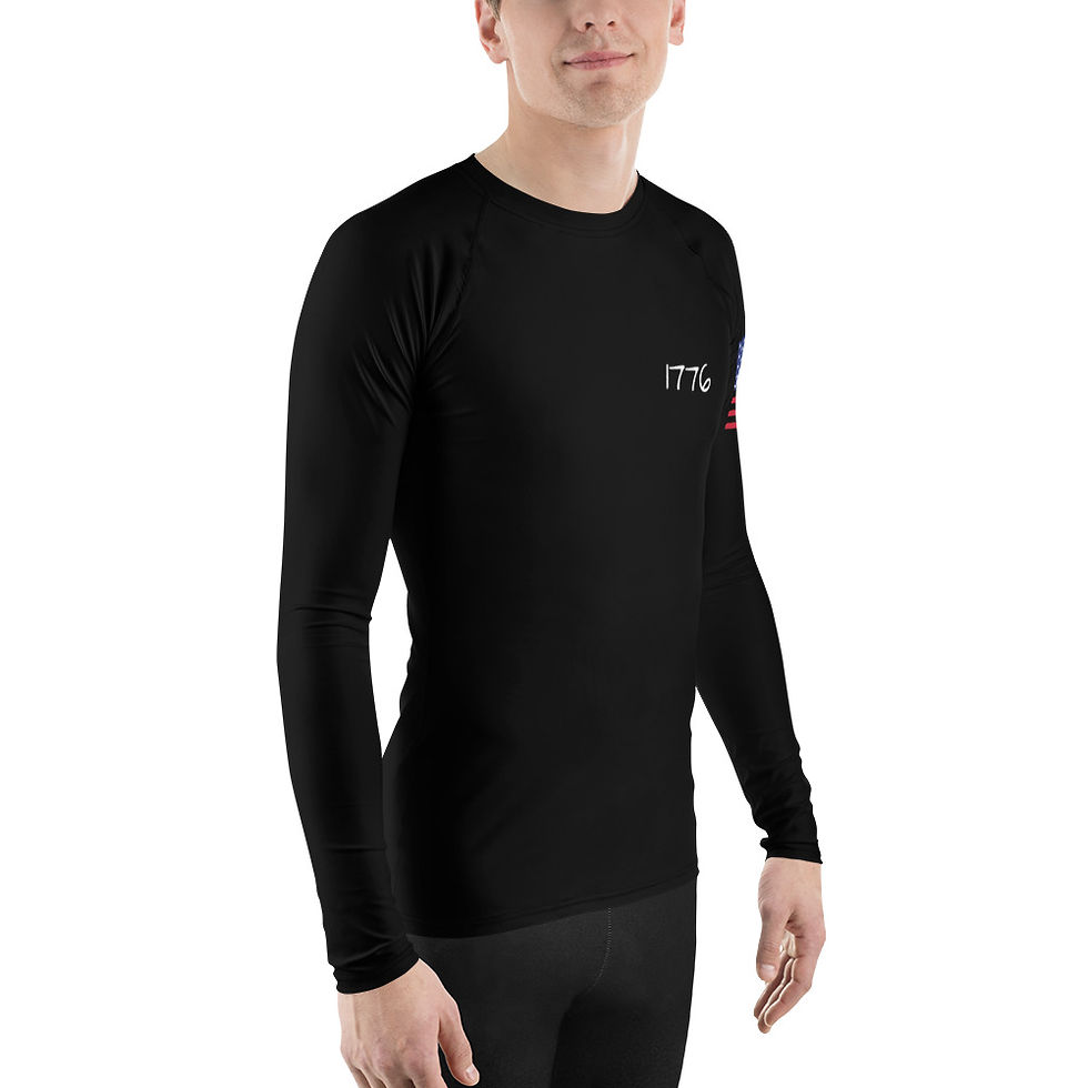Thumbnail: The "Second Skin" Guardian Rash Guard - 1776 Black Men's