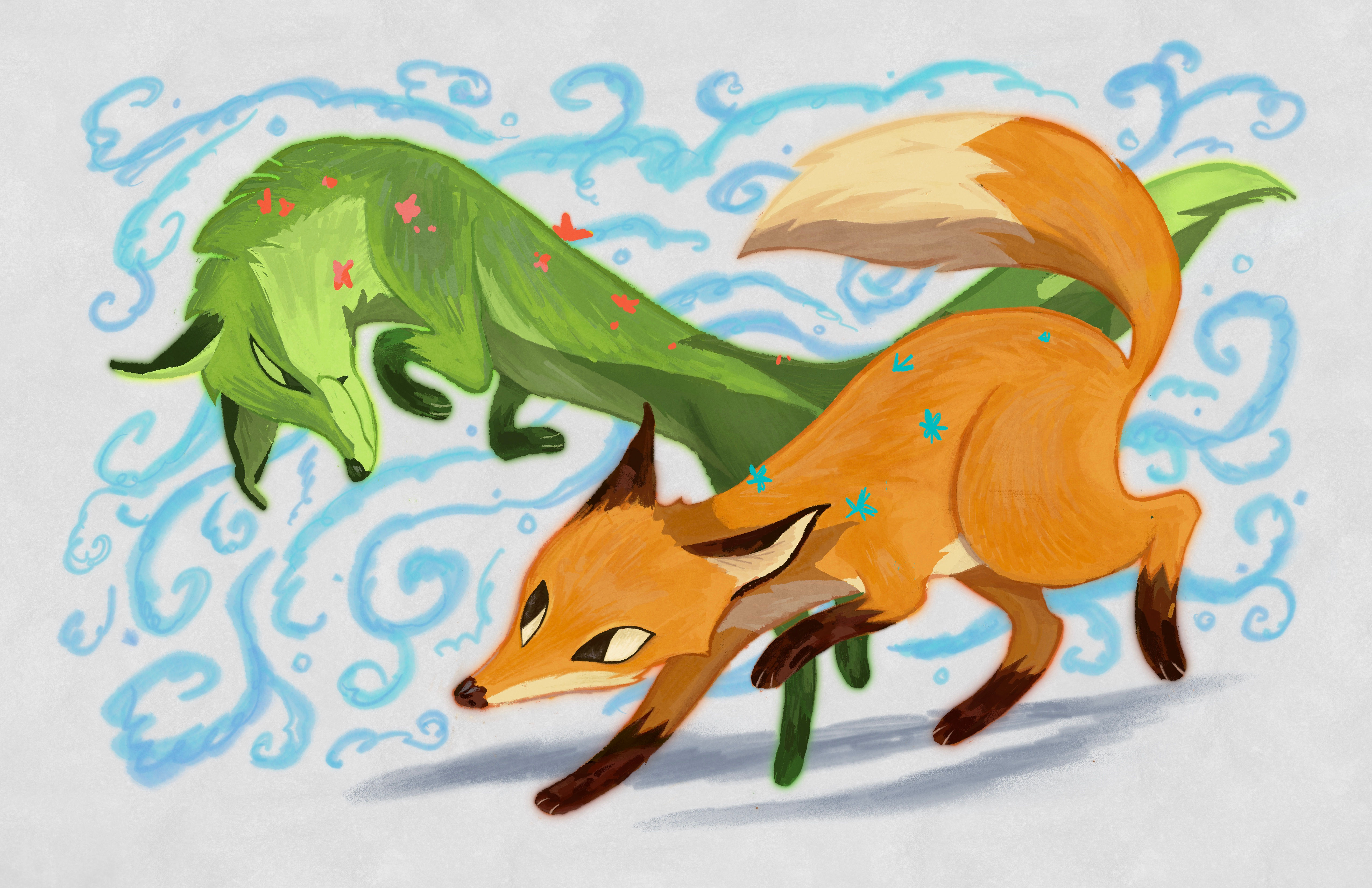 2 Foxes
