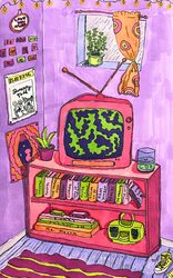 the room of a teen in the late 2000s