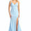 Thumbnail: Satin Sweetheart Slit Gown