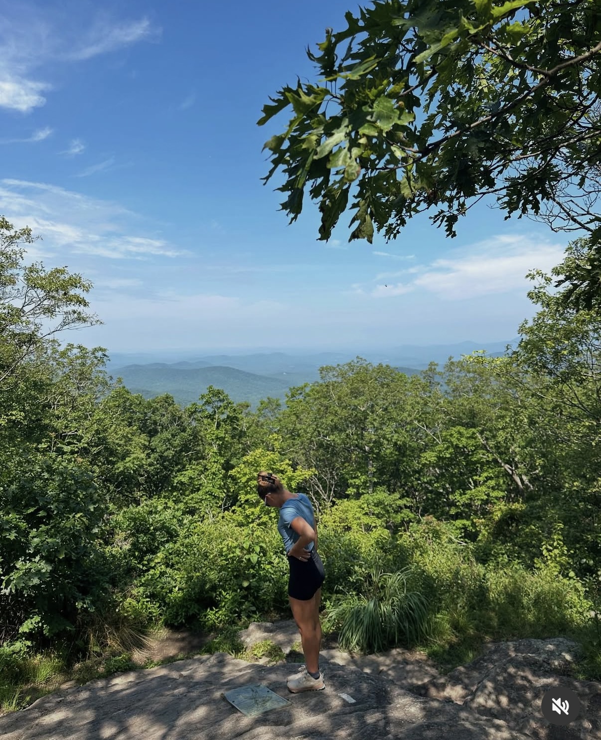 Erin at a green mountain overlook