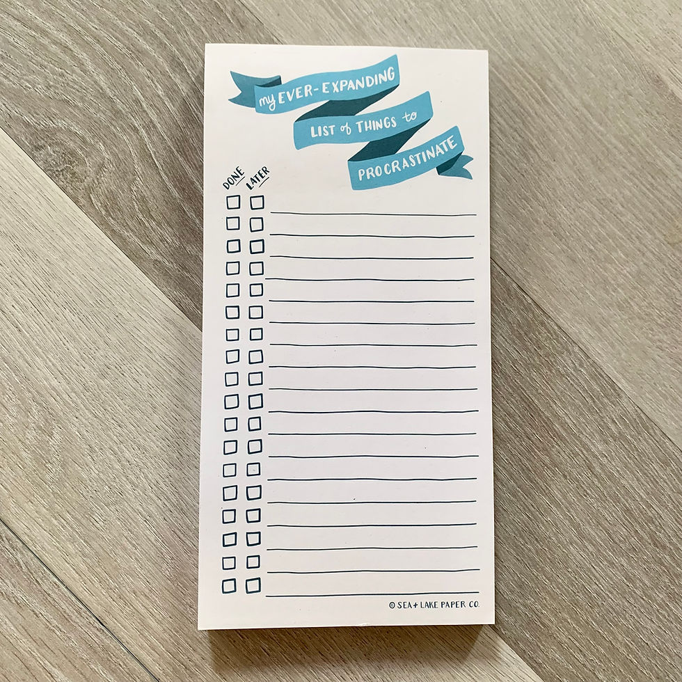 Things To Procrstinate - Note Pad - Large