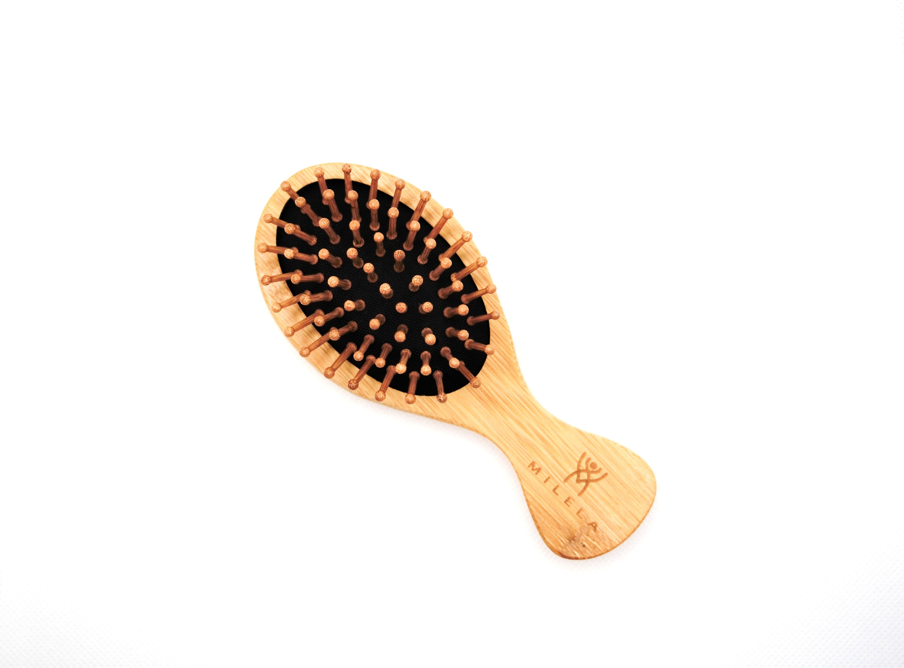 Brosse à cheveux en bambou enfant