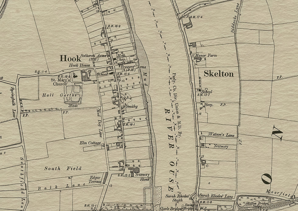Thumbnail: framed map of goole, east yorkshire c.1900 hook